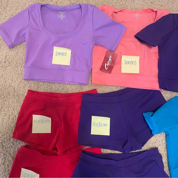 Bundle of Capezio Dance or Cheer crop tops and shorts - Picture 3 of 4